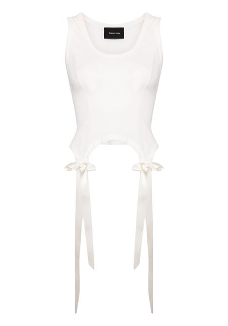 Ecru Easy Bow Tails tank Simone Rocha - women SIMONE ROCHA | 52220571IVRY